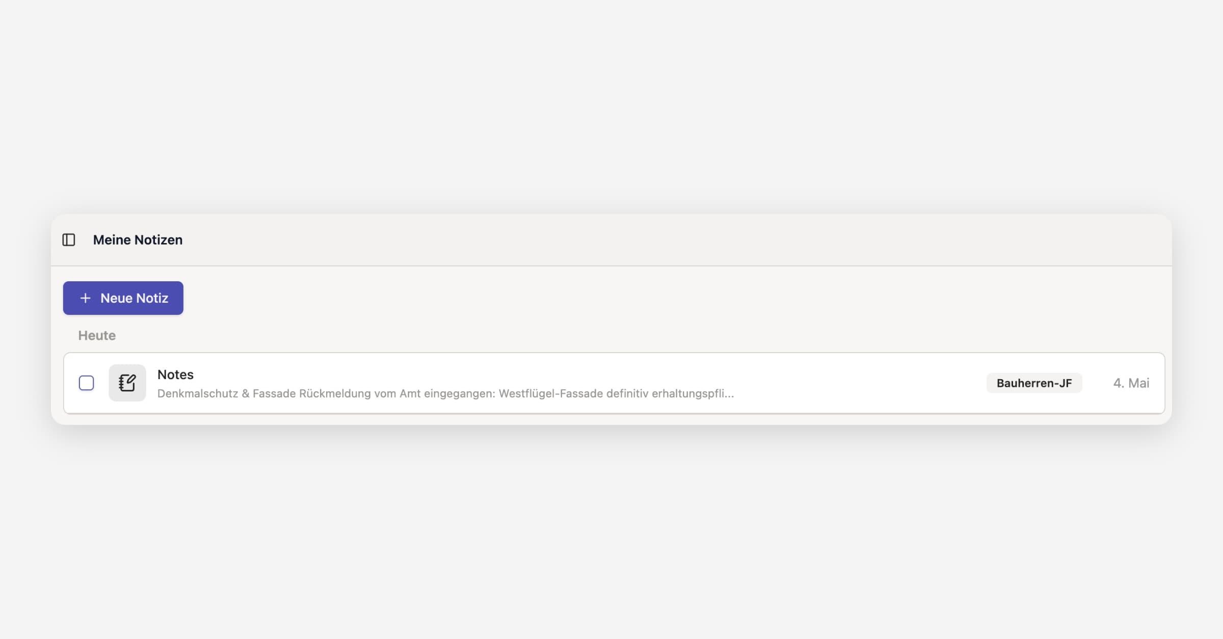 Notizen zu Protokoll hinzufügen