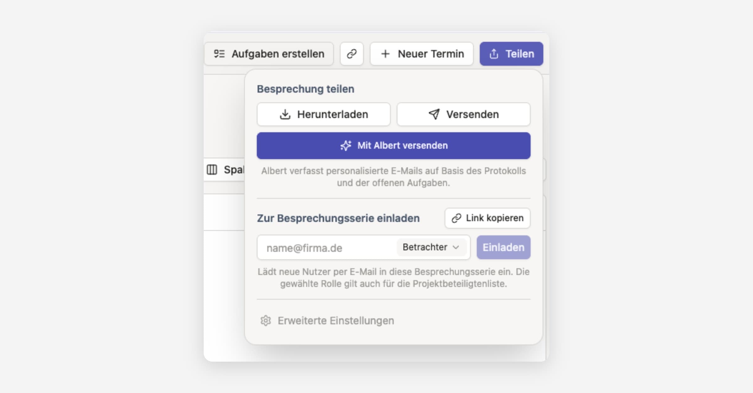 Der Protokollexport 