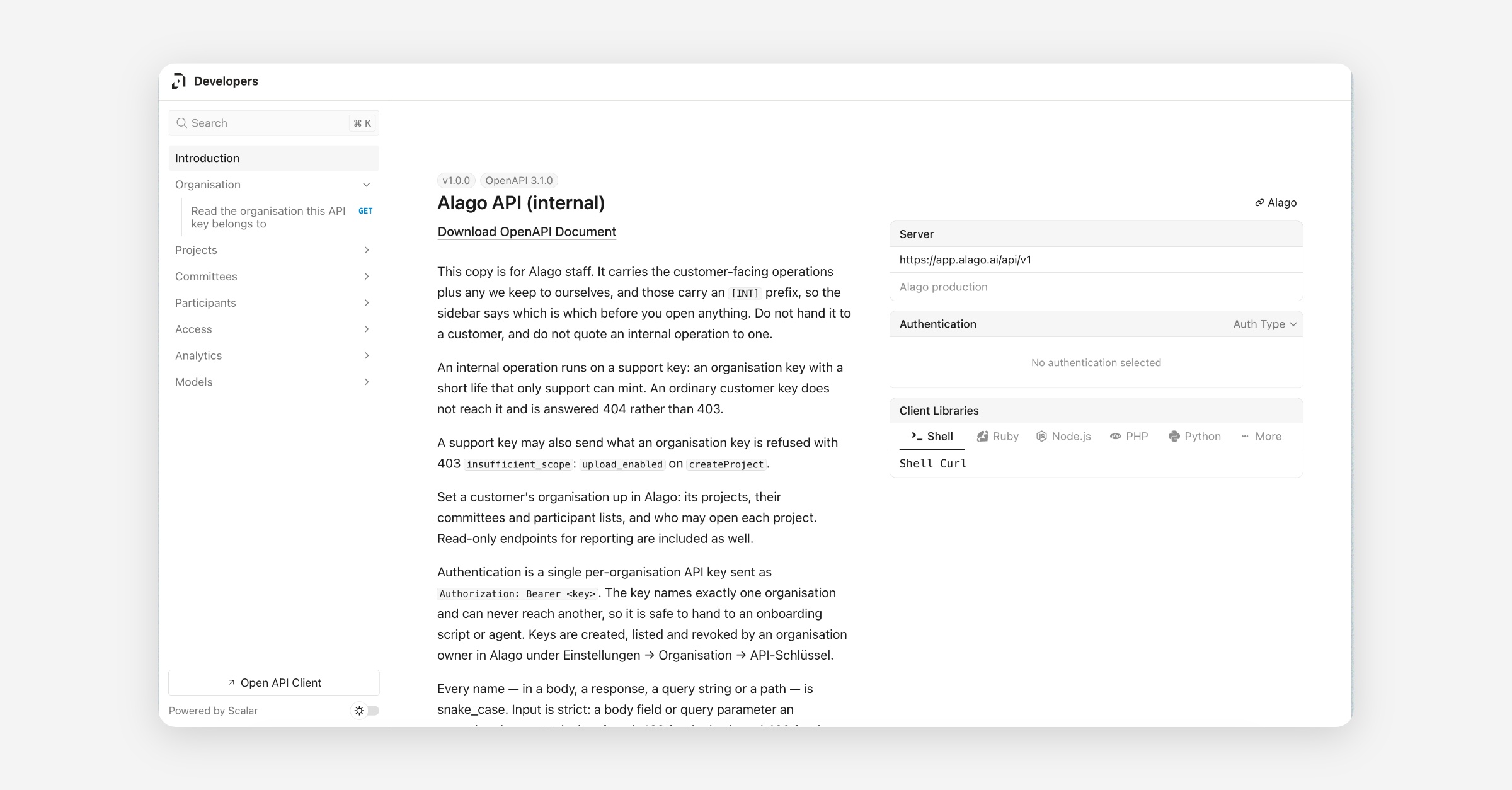 Alago API, kompakteres PDF und neue Beteiligtenliste
