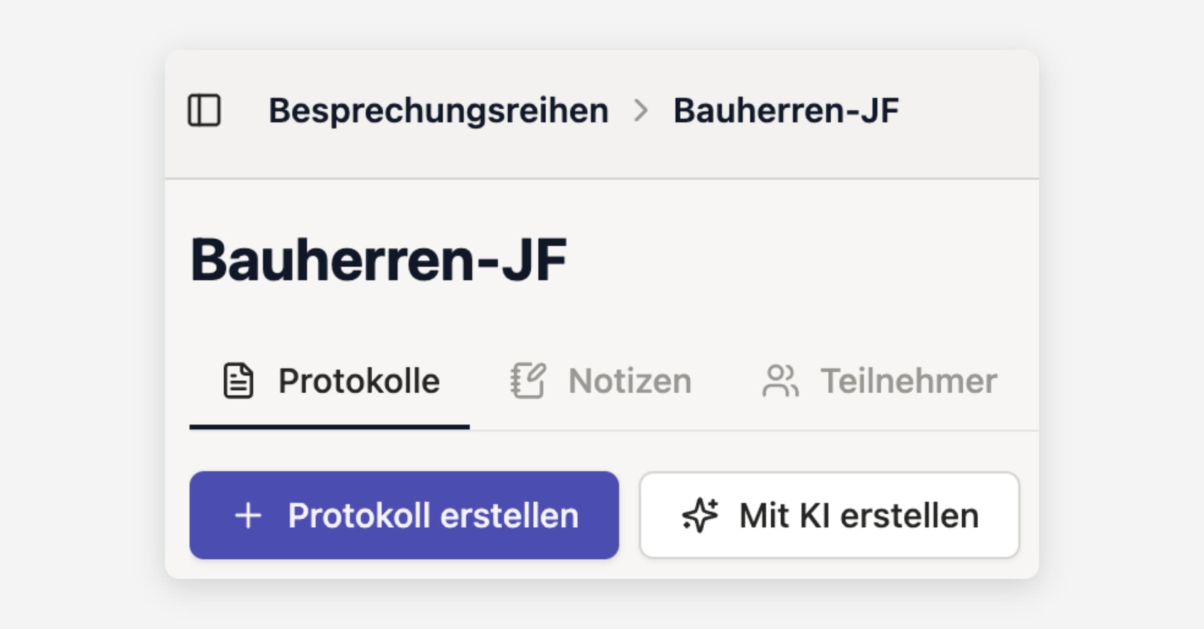 Erstes Protokoll erstellen