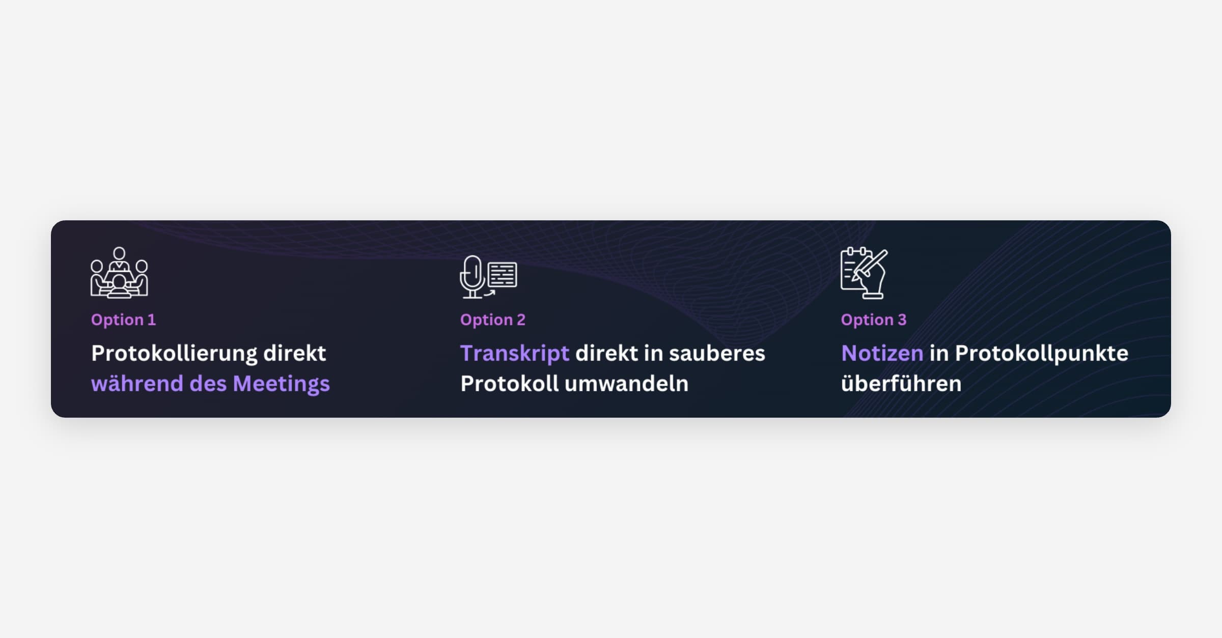 3 Wege zum Protokoll
